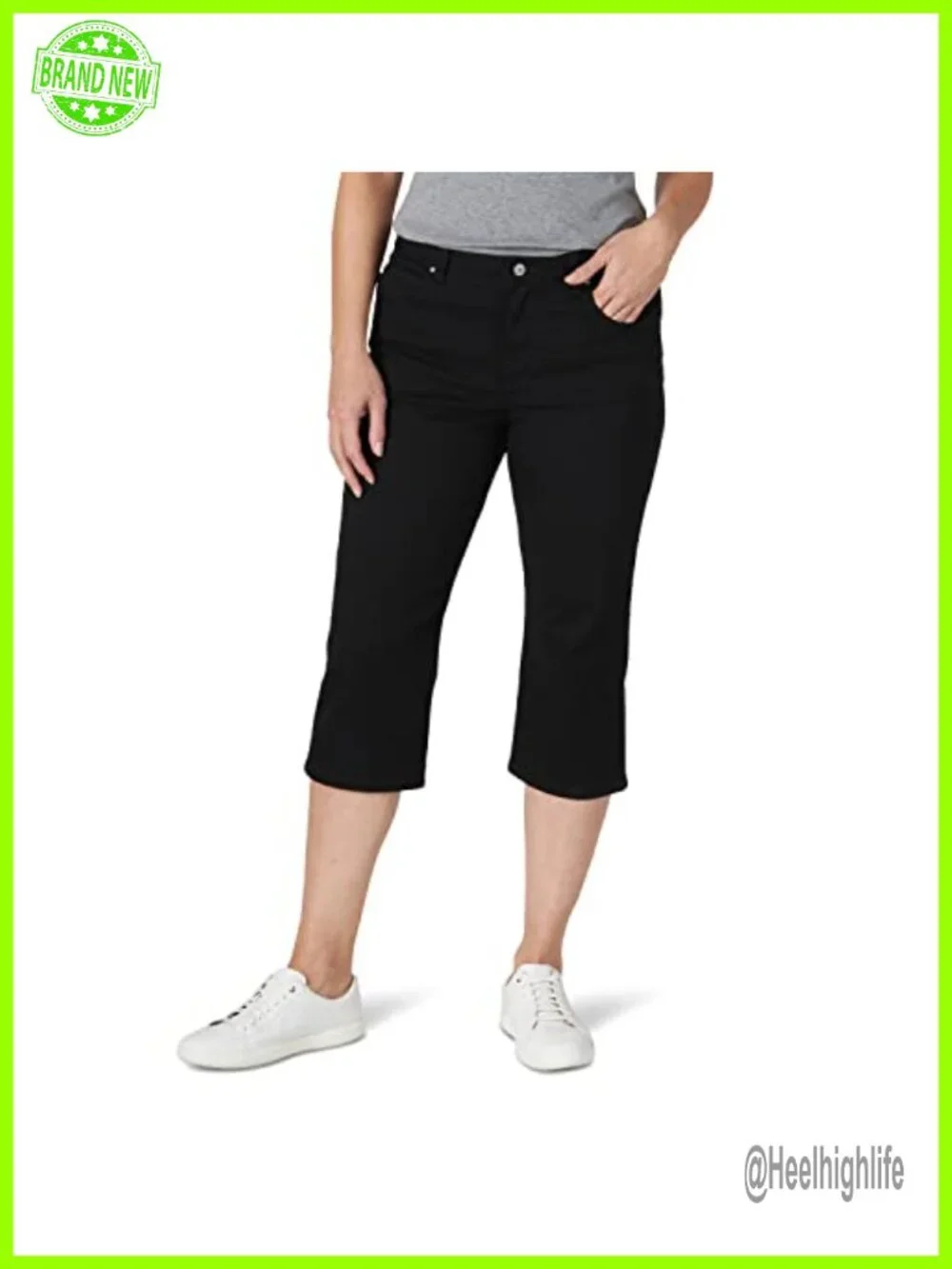 Relaxed Fit Capri Jean 98% Cotton 2% Spandex Mid Rise 5-Pocket